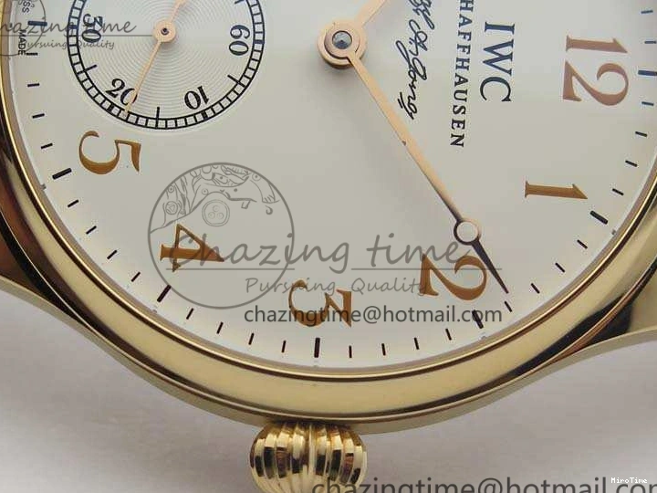 MIROTIME 0318 Effortless Portuguese Fa Jones IW544201 RG GSF 1:1 Best Edition White Dial On Leather Strap 7228